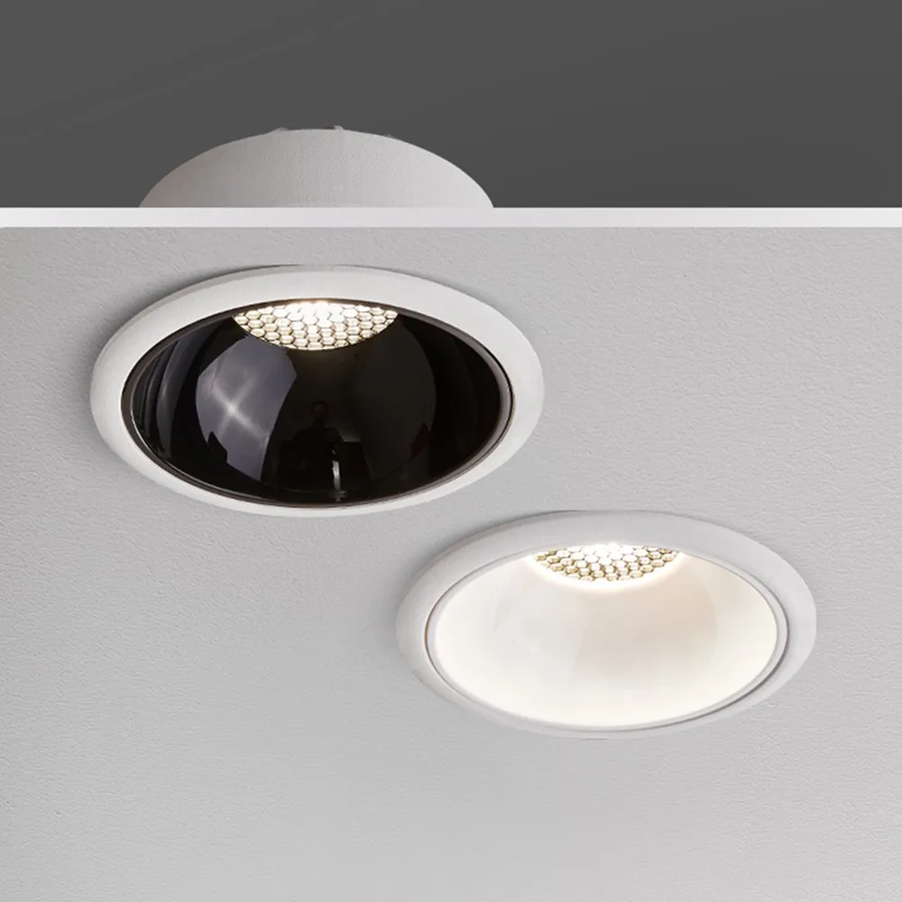 

High CRI Deep Anti-glare Led Cob Downlight Embedded Dimmable Recessed Ceiling Spotlight Honeycomb Nest Lens Home Lighting