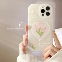 ins flash drilling heart matte flower phone case for iphone 13 pro max 12 mini 11 xr xs max x 7 8 plus cell funda back cover