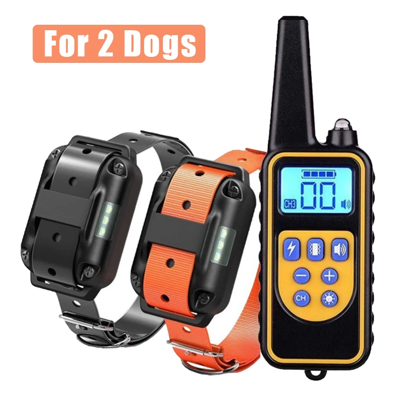 Collar eléctrico antirruido para perros, recargable, control remoto IP67