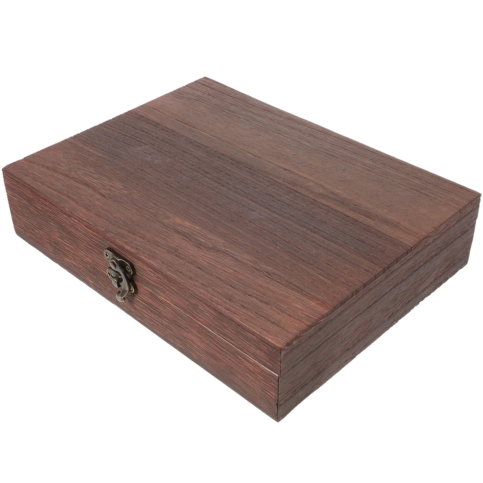 

Wooden Storage Box Rustic Jewelry Case Practical Container Dust-proof Organizer