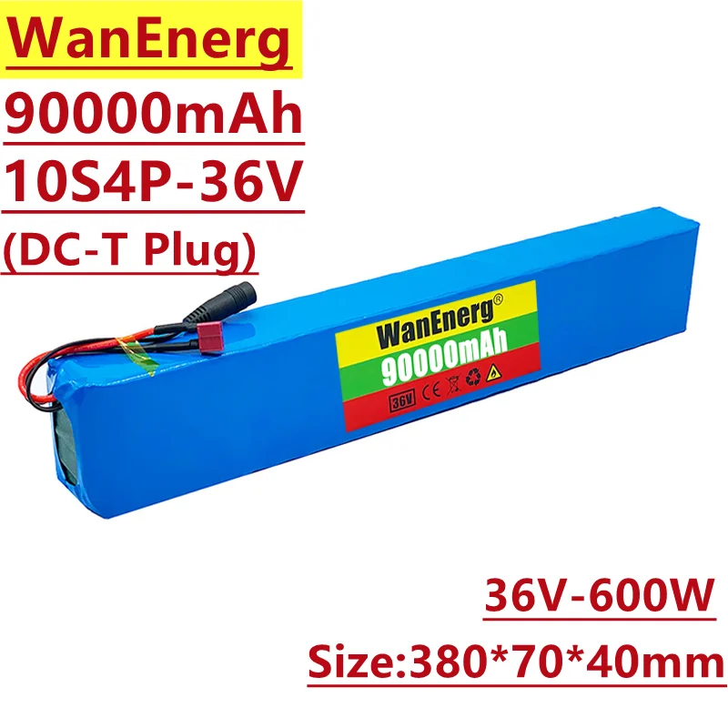 

18650 lithium ion battery pack, 10s4p, 36V / 42V, 90ah, 600W, 30a, suitable for bicycles and electric scooters,with built-in BMS