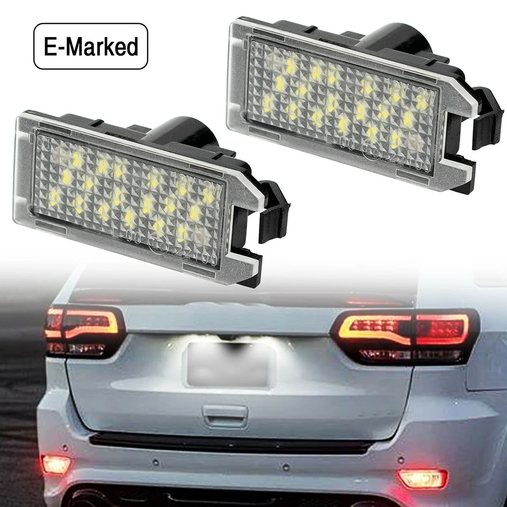 2pcs Car LED Number License Plate Lights White 3W LED License Plate Light For Jeep Grand Cherokee 2014-2020  Car Accessories