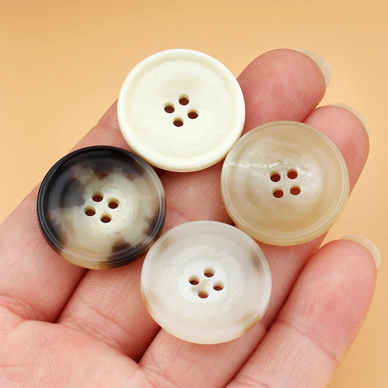 

10pcs/lot Resin Button Suit Sewing Accessories Suit Cuffs Woolen Coat High-end Decoration Four Eye Button Wholesale