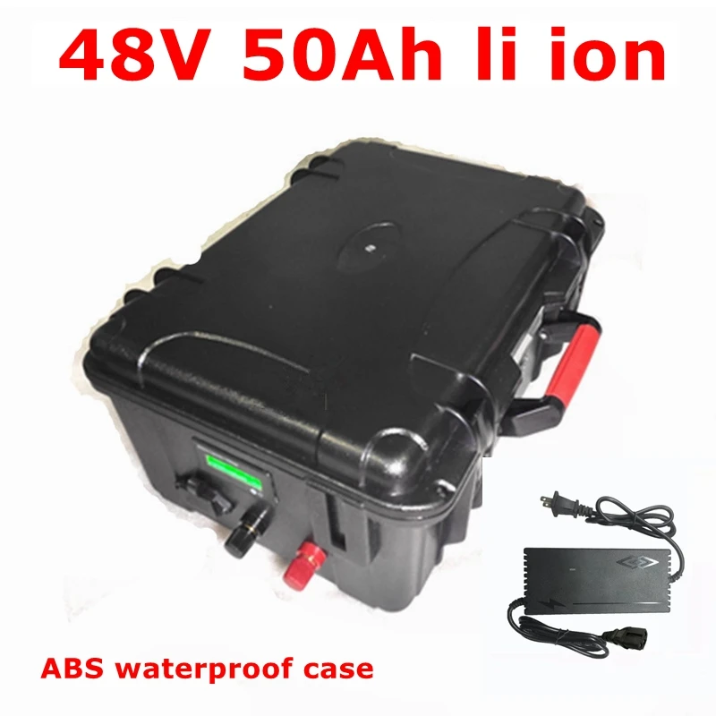 

MLG Водонепроницаемая литиевая батарея 48 в 50 Ач BMS литий-ионная реальная емкость для скутера 48 в 2500 Вт инверторы двигателя вилочный погрузчик ...