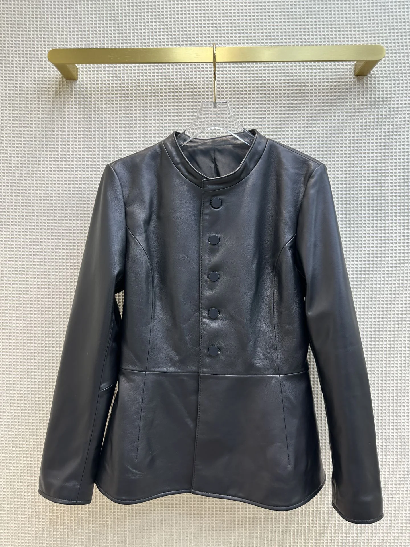 

Женская одежда 2023, кожаная куртка с воротником-стойкой, 100% импортная куртка из овечьей шкуры, Осень-зима, новинка 1,26