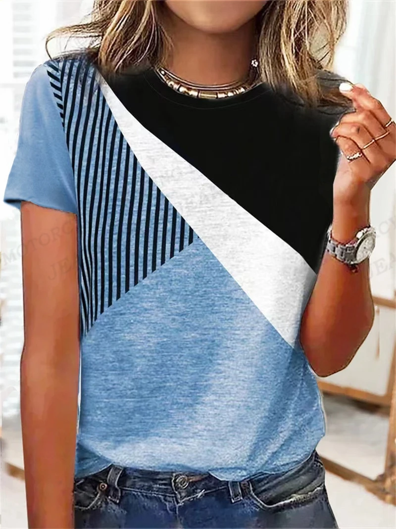 

Women's T Shirt Geometry 3d Print T-shirt Women Fashion O-Neck T-shirts Short Sleeve Tops Tees Punk Tshirt Girl Tops Gothic