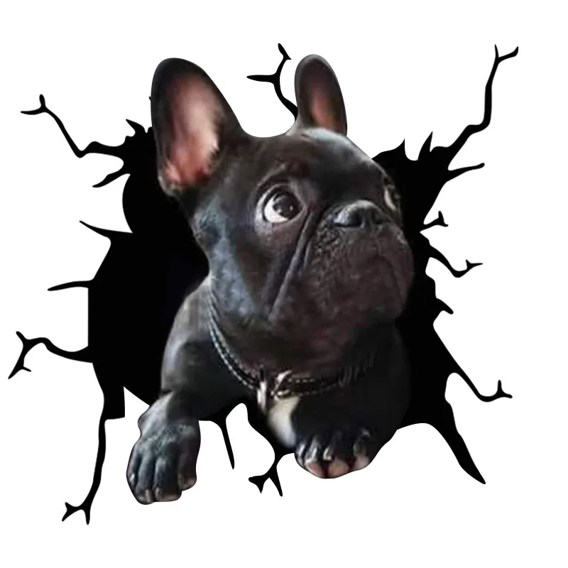 Электростатическая стеклянная пленка имитация детской наклейки собака