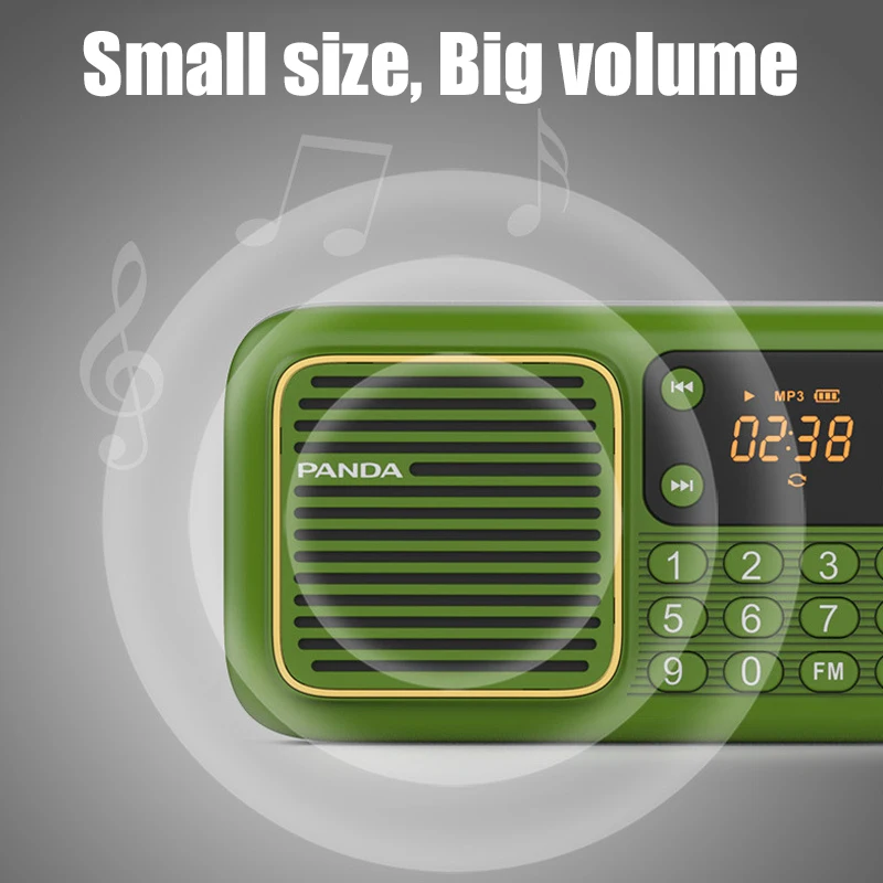 Мини fm-радио портативное цифровое радио Ручной динамик MP3 музыкальный плеер со