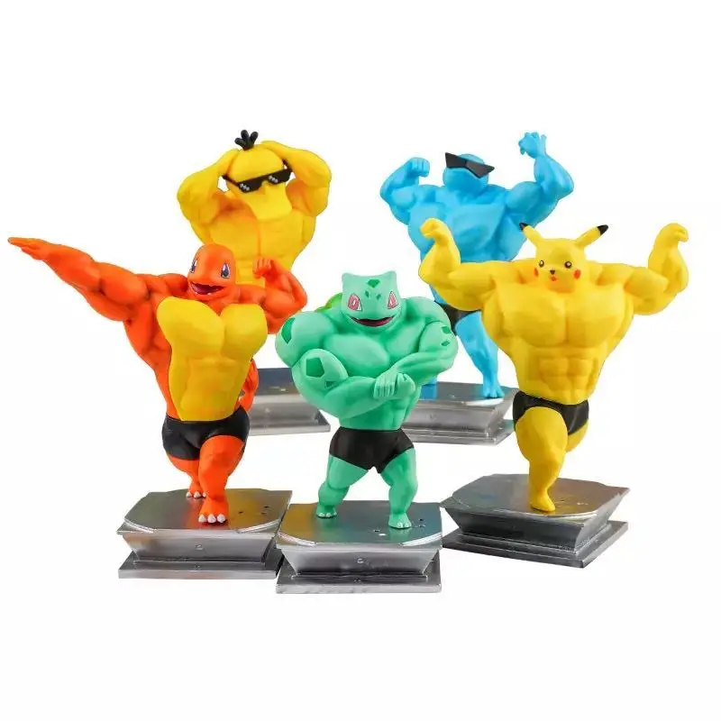 

Pokemon Pikachu Figure Anime Model Muscle Charmander Squirtle Action Figures Figma 15cm PVC Collectible Toys For Children Gift