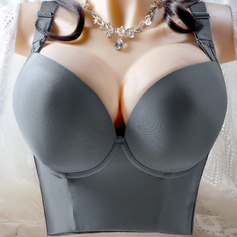 Push Up Bra for Women Corset Top Shapewear Brassiere Wide Back Support Posture Bra B C D cups soutien gorge femme