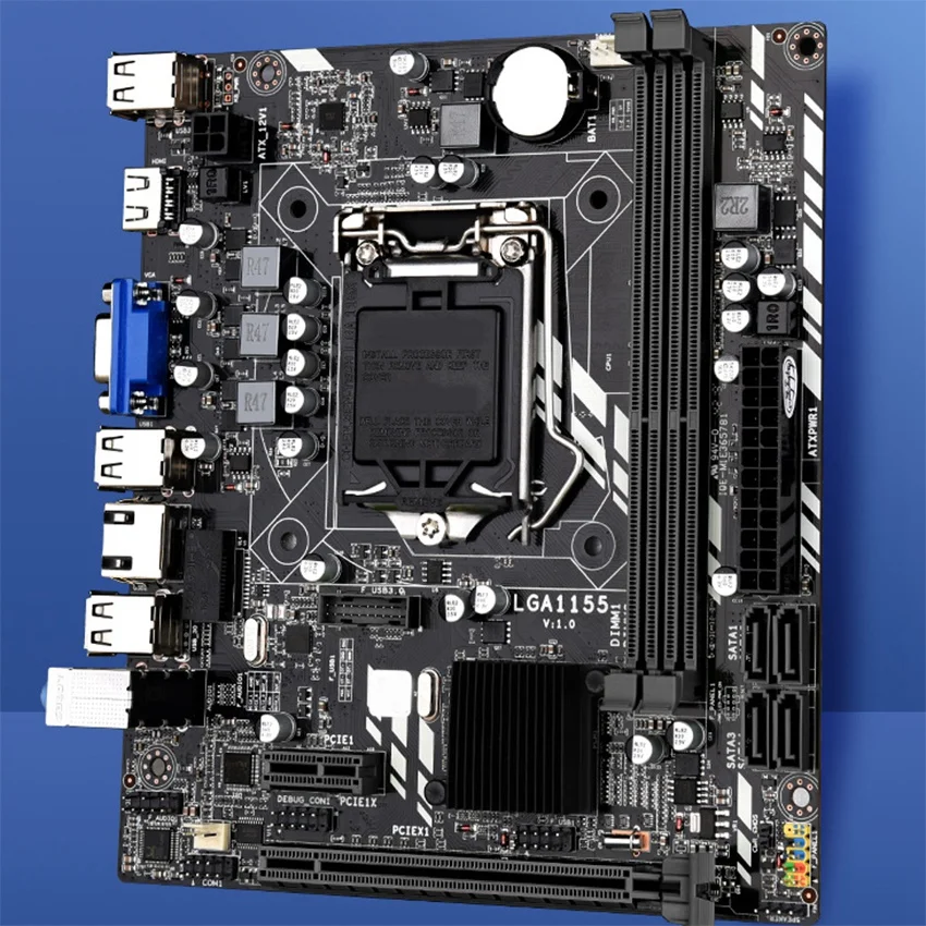 Материнская плата LGA 1155 для Intel Core I7 / I5 I3 Pentium Celeron LGA1155 DDR3 M-ATX Материнские платы H61 |