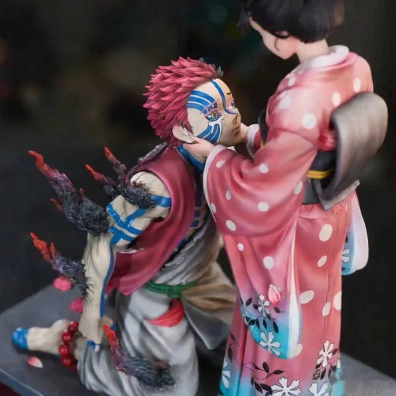 Коллекционная фигурка Demon Slayer GK Pop Art Аказа и Коюки, 27 см, аниме-модель, статуэтка с сценой цветения вишни, украшение для рабочего стола и подарок (art.: 3920da4d628d4) - 3920da4d628d4