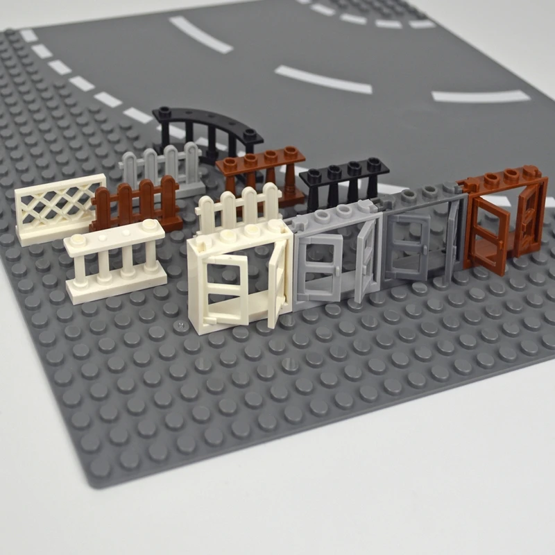 City door windows Accessories Building Blocks House Fence Stairs Ladder MOC Parts Bricks Toy for kid Compatible All Brands Hot | Игрушки и