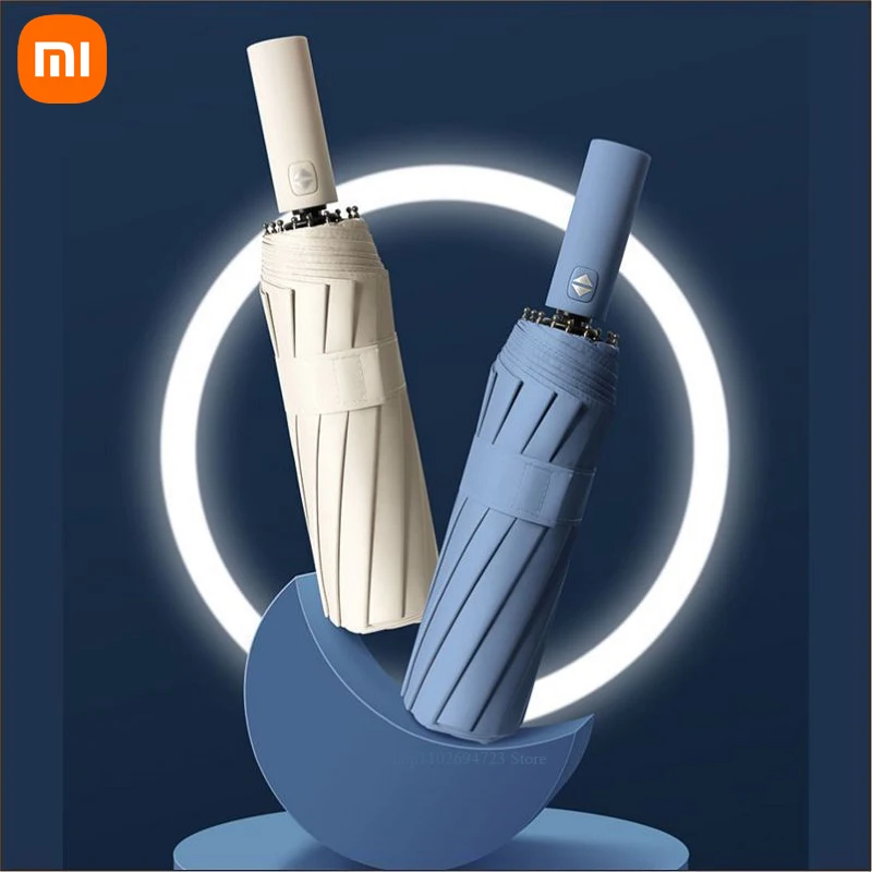 

Xiaomi 24 Bone Umbrella Folding Fully Automatic Female Large Sun Rain Dual Purpose Folding Business UV Protection Sun Umbrella