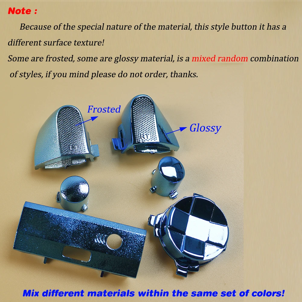 1 компл. Для Xbox серии X S кнопки LB и RB бампер RT LT триггерные D-pad ABXY хромированная