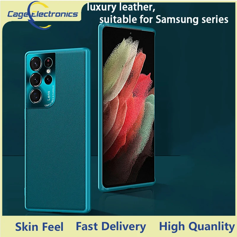 

Luxury ultra-thin Leather Protective Shell For Samsung Galaxy S20 FE S21 S22 Plus A32 A52 A72 Note 20 Ultra Phone Case Cover