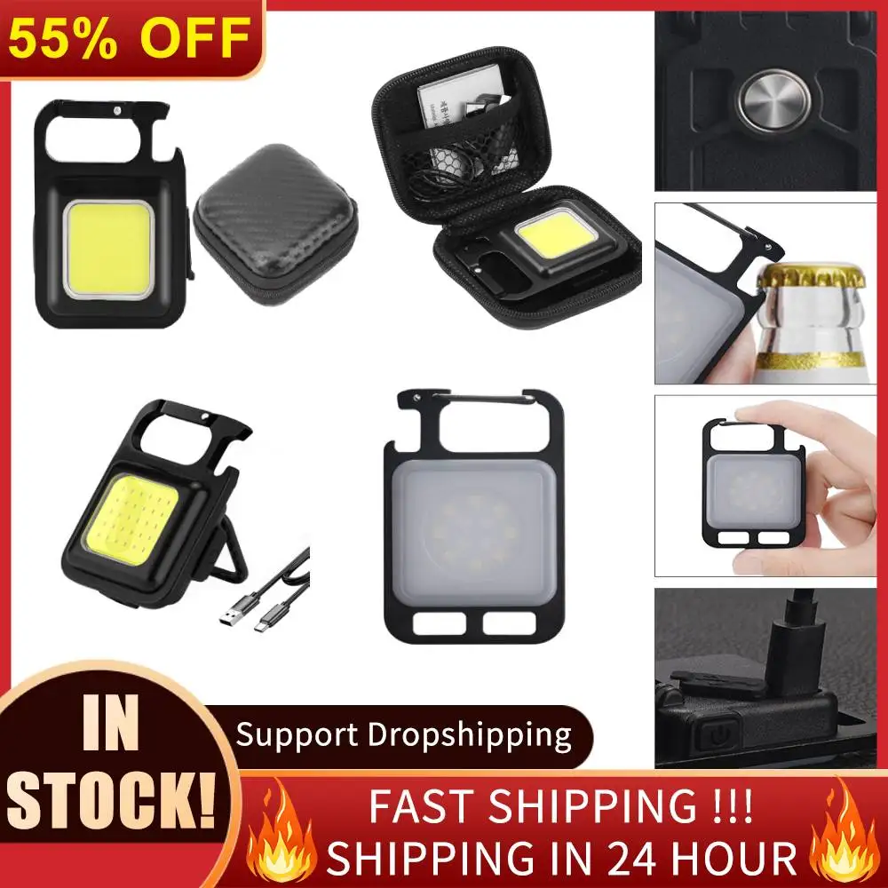

Mini LED Flashlight USB Rechargeable LED Light 4 Modes Keychain Work Light Small Pocket Light Corkscrew Emergency Work Lights