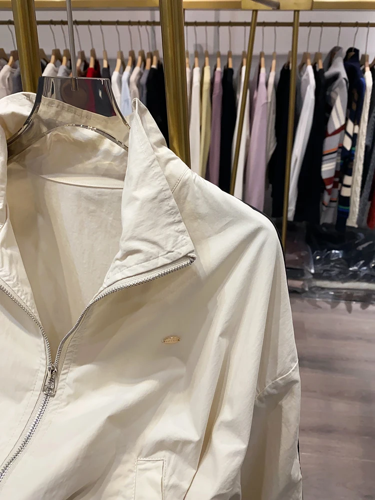 [Xiaoai Stall Real Shot] Американская спортивная повседневная куртка с воротником-стойкой