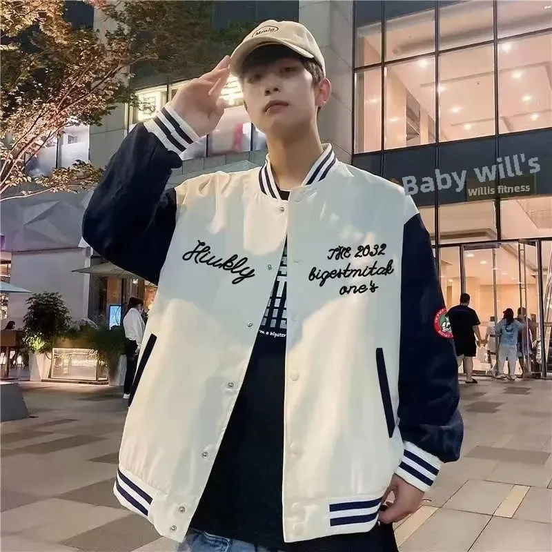 Осень 2023 новый повседневный модный брендовый мужской бейсбольный трикотаж