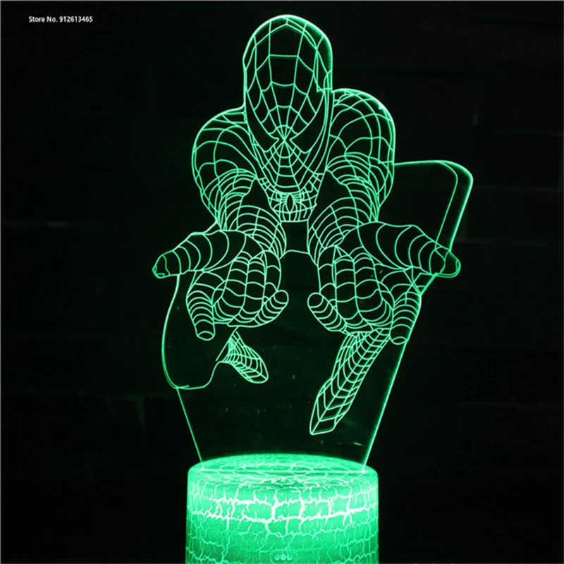 Креативный ночник Disney Человек-паук попросил меня ночсветильник 3D 7/16 цветов