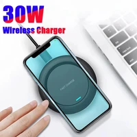 30w wireless charger qi certified fast induction charging pad for iphone 12 11 13 pro max mini se 8 airpods xiaomi samsung phone