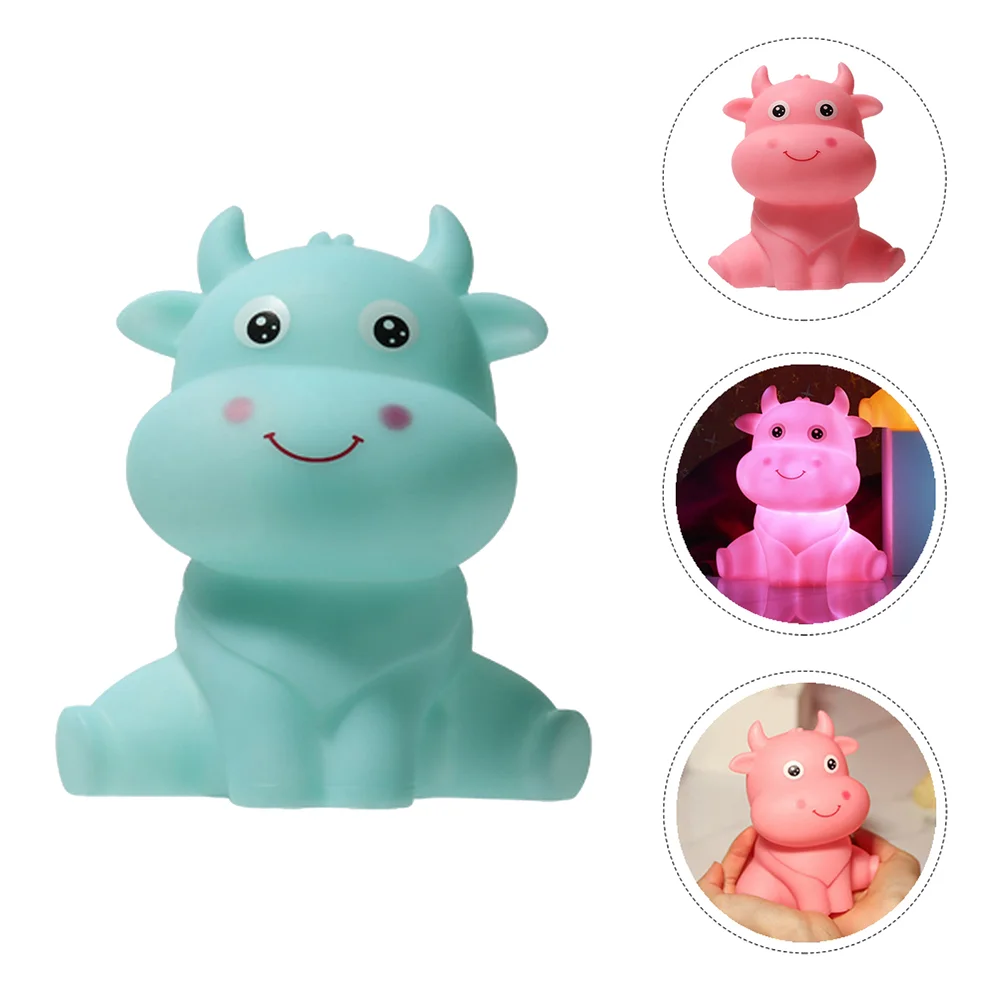 

3 Pcs Vinyl Adornment Lamps Cow Shape Table Lamps Decorative Desk Lamps