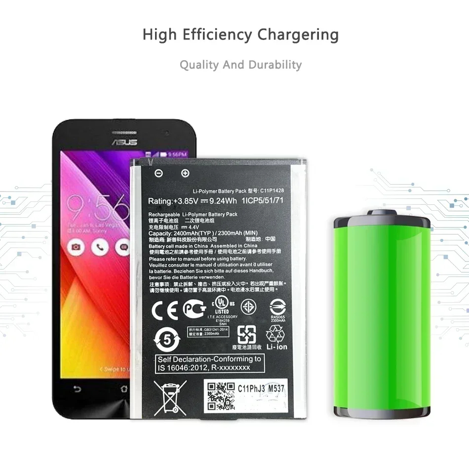 Аккумуляторы для мобильных телефонов Asus ZenFone 2 Laser ZE500KL ZE500KG Z00ED ZenFone2 5