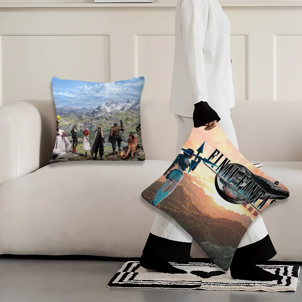 Game Final F-Fantasy VII Rebirth B Pillow Case Home Sofa living Room Office Shop Cover Comfort Decoration Nordic Simplicity