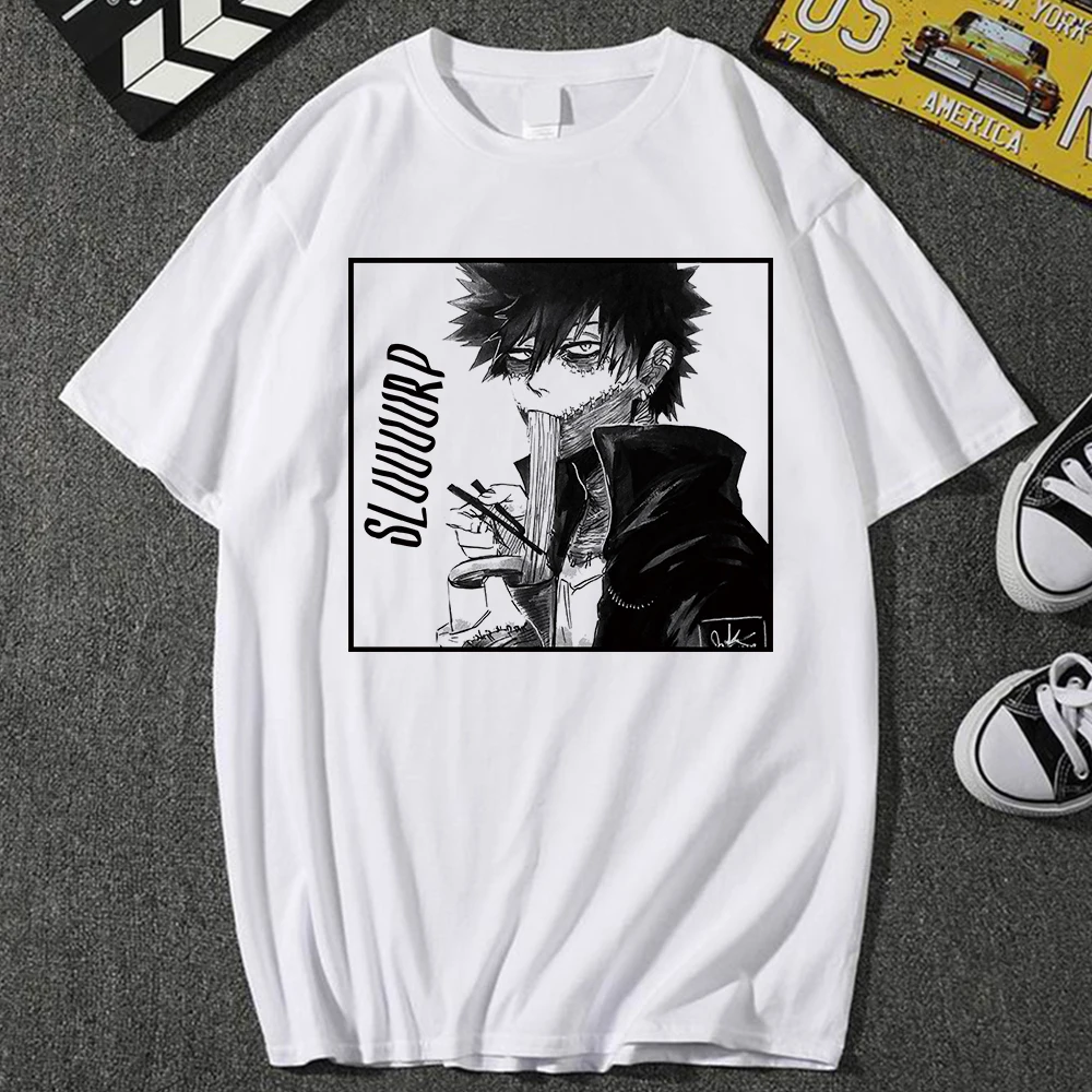 

2022 new animation My Hero College unisex casual loose T-shirt basic harajuku shirts top