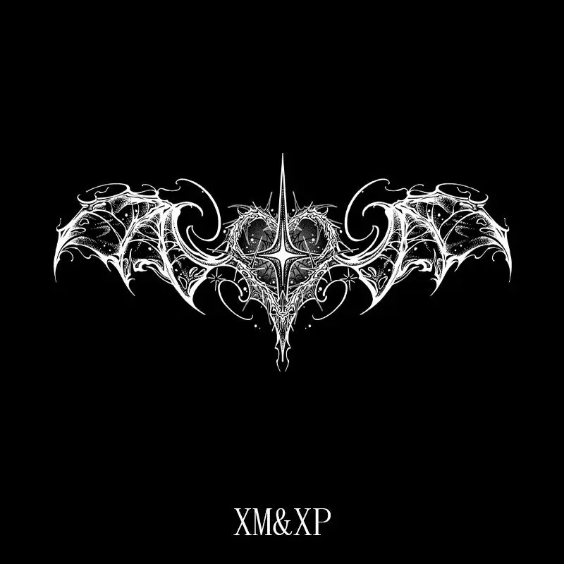 Травяная искусственная тату-наклейка на крылья летучая мышь водостойкая