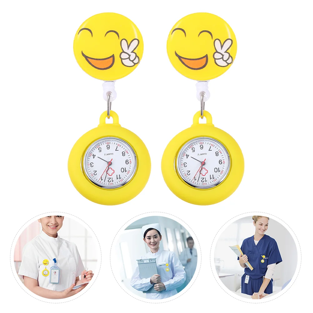

2pcs Nurses Watch Nursing Clip On Watches: Watches Hanging Pin on Brooch Fob Watch for 2022 Graduation Students Gifts