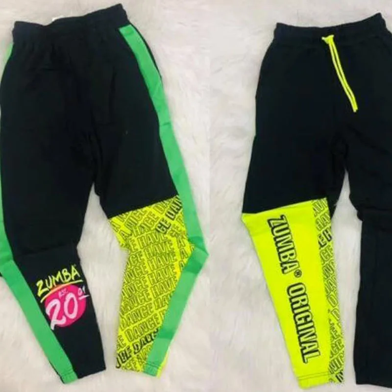 

zumba men's and women's fitness dance running sports side split loose pants