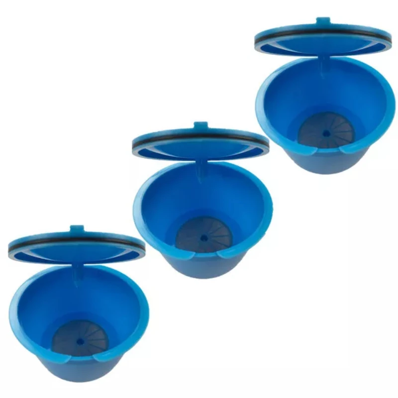 

3 Pieces Reusable Coffee Capsule Filters Plastic Coffee Filter Cups Refillable Reusable Coffee Capsule Cups
