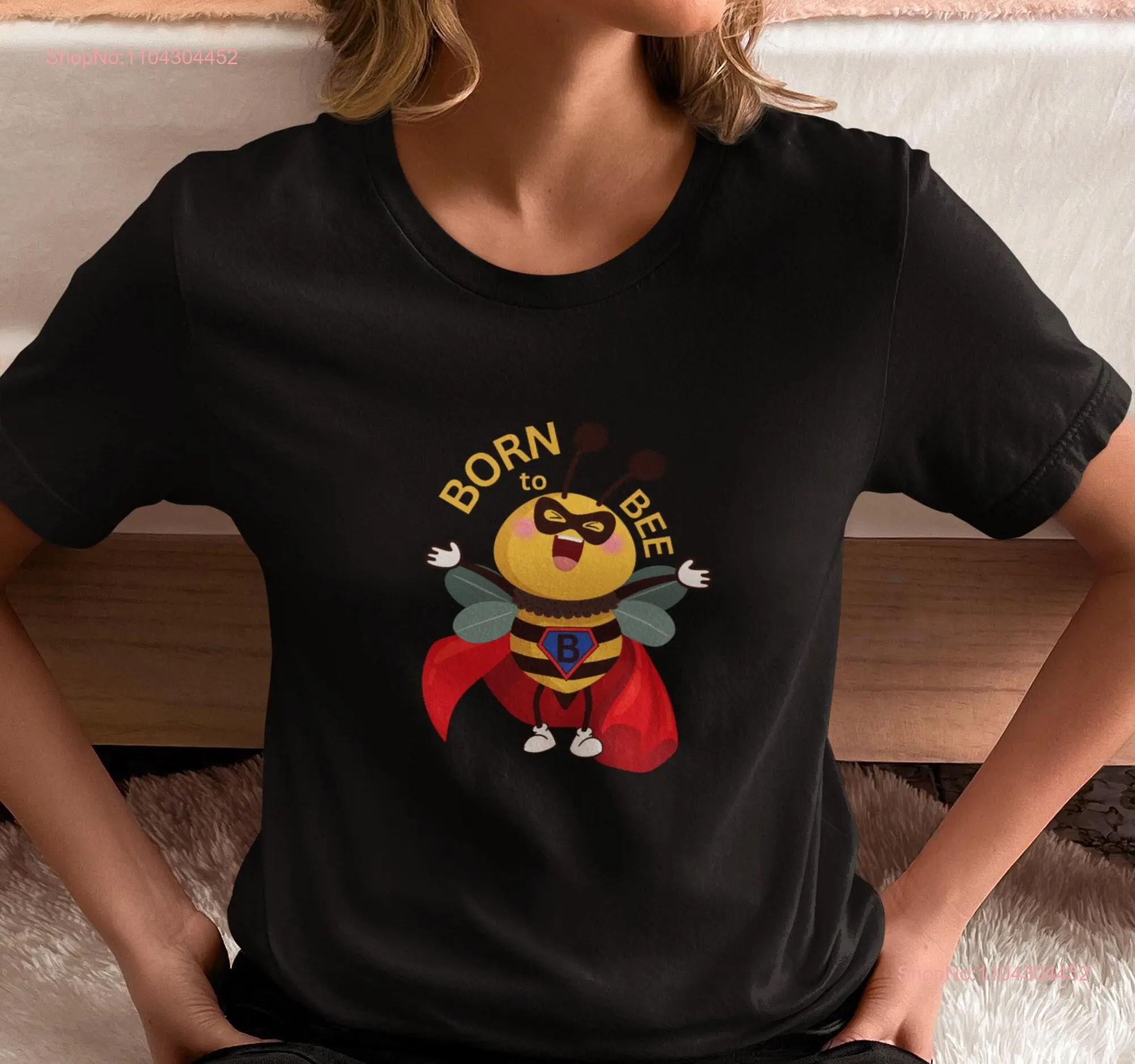 Футболка Born to be Bee Honeybee персонализированная футболка подарки для любителей