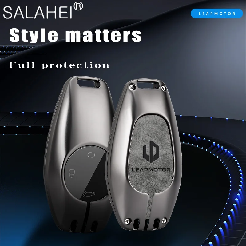 

Zinc Alloy Car Key Case Full Cover Holder Key Bag Shell Fob For Leapmotor S01 T03 C11 C01 Keychain Auto Key Protection Accessory