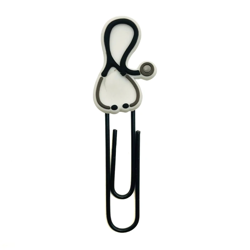 

68TA Cartoon Bulk Bookmarks Office Supplies Colorful Bookmarks Paperclips for Nurse