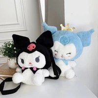 23cm sanrio kuromi three color cute plush doll one shoulder bag plush toy messenger bag backpack plush animal toys for girls