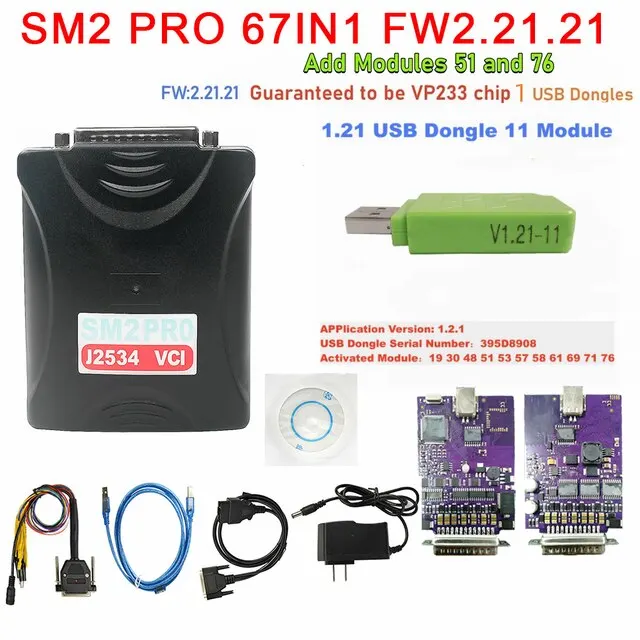 

Hot!SM2 Pro J2534 ECU Programmer Read Write ECU Tool VCI Support Checksum and Pinout Diagram 67IN1 Update Version of Flash Bench