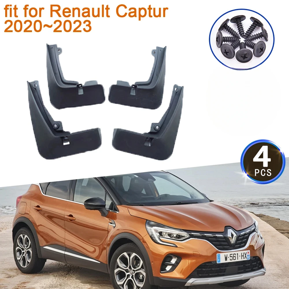 

4 шт. для Renault Captur 2020 ~ 2024 брызговики 2021 2022 защита от брызг переднее и заднее колесо крылья класса брызговики аксессуары автомобильный Стайлинг