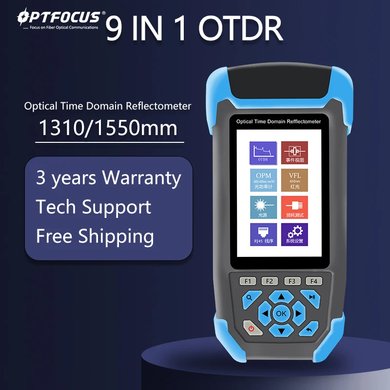 

OPTFOCUS Fiber Optic OTDR Tester 1310 1550nm 9 IN 1 High Precision Testing Analysis OPM VFL Test Tool Free Shipping