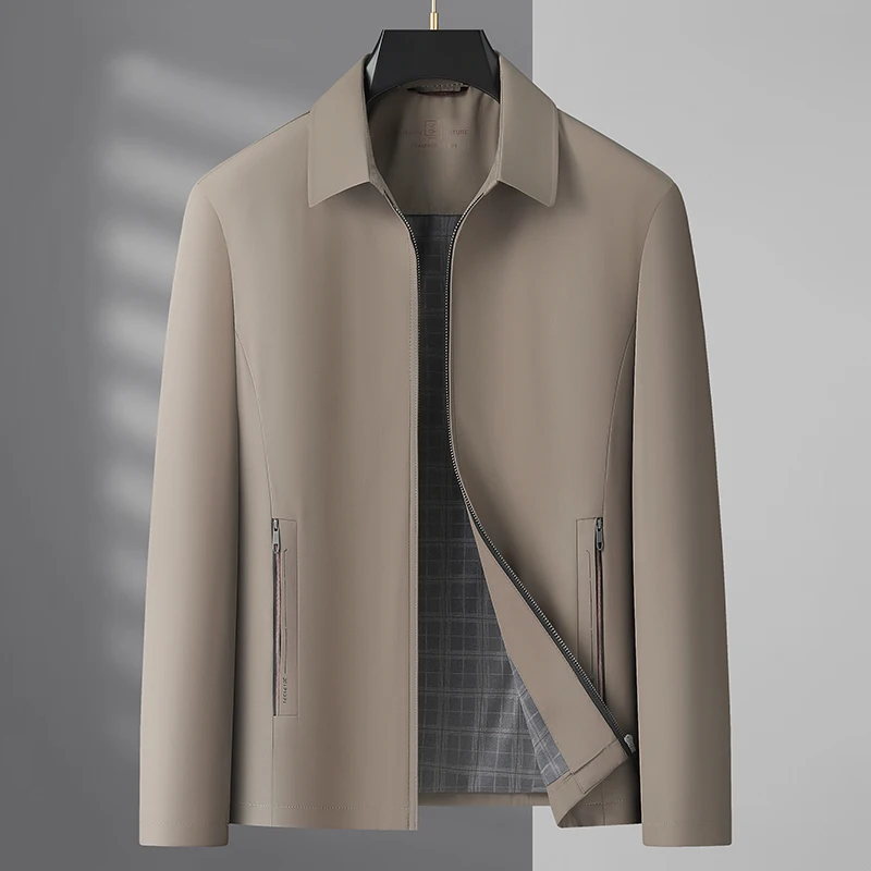 Мужская Весенне-осенняя Однотонная Куртка Повседневная Универсальная