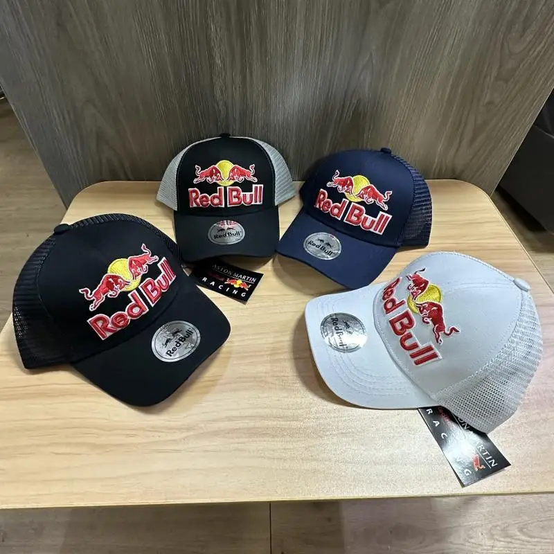 Бейсбольная кепка Red Bull Сетчатая шляпа Вышитая мужская и женская уличная