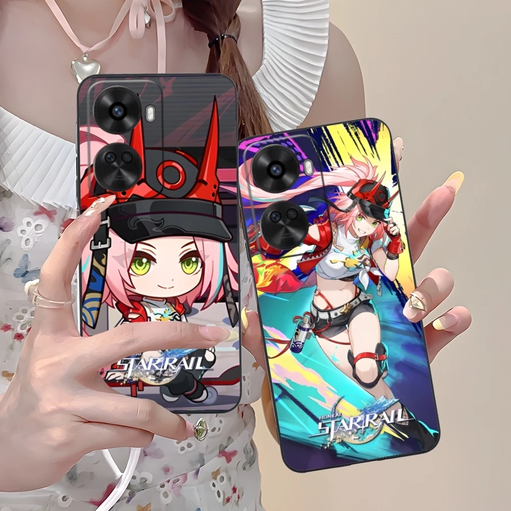 Honkai Star Rail Rappa Mobile Phone Case for Huawei Nova 12 11 10 9 8 7 Pro SE 5G Black Soft Cover Shell
