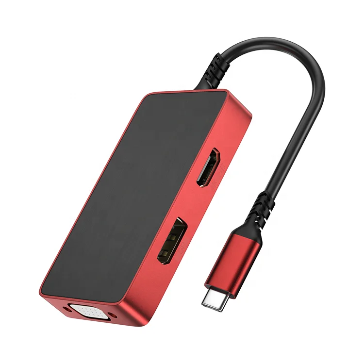 

ULT-unite 5 in 1 USB-C Hub USB Type C to DP HDMI VGA 3.5mm Audio USB-C PD 100W Laptop Docking Station