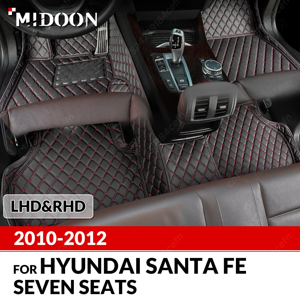 Автомобильные коврики для Hyundai Santa Fe 7 мест 2010 2011 2012 подушечки ног ковровое