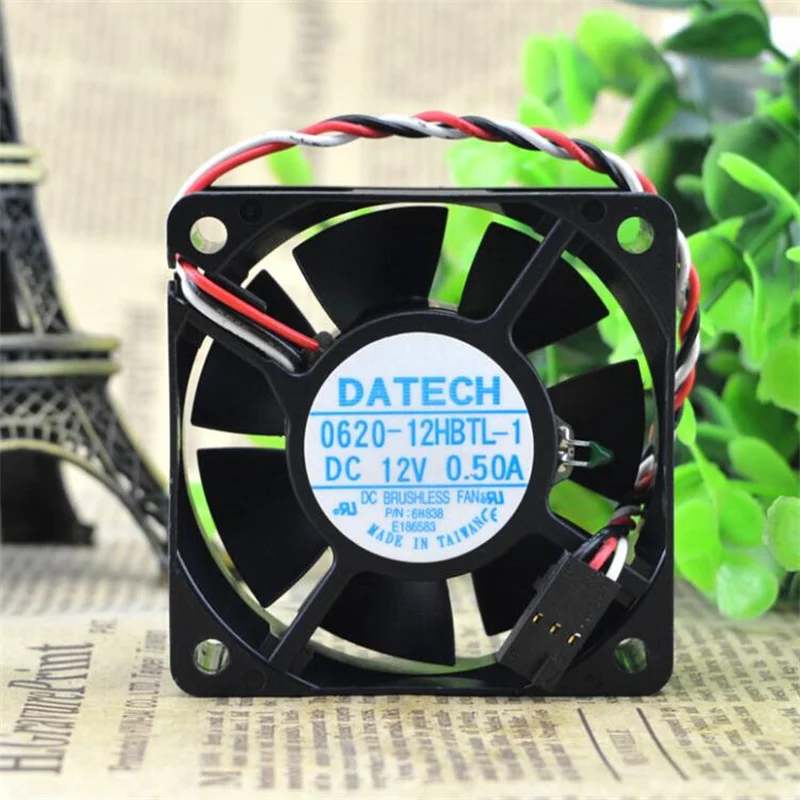 Оптовая продажа: datech 0620-12hbtl-1 12В 0.50a 6 см 6020, трехпроводный серверный вентилятор с контролем температуры, вентилятор ЦП