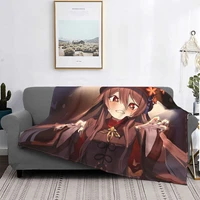 genshin impact new character blanket soft fleece spring autumn flannel games throw blankets for sofa bed bedspread
