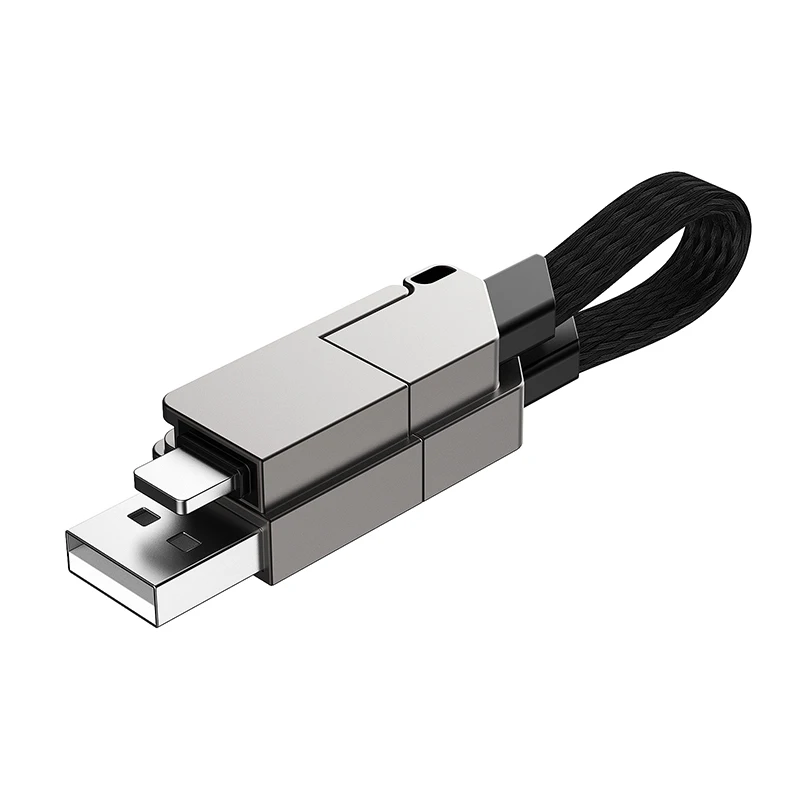 

Fast Charging Cable 4 In 1 Keychain For IPhone Lightning 27W TYPE-C 60W 18W Fast Charging Data Cable Data Cable For Andriod