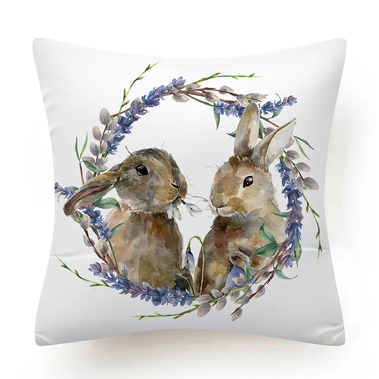

Декоративная наволочка Велюр Пасхальный Кролик 40/45/50/60 см