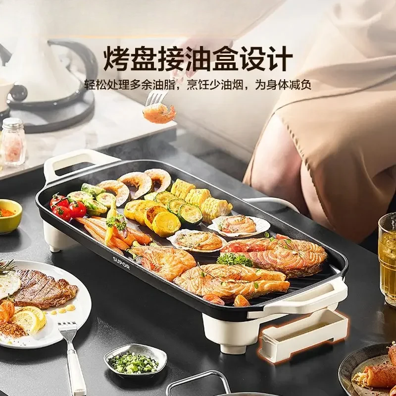 электрический противень. Бытовой поднос для барбекю. Антипригарное покрытие.